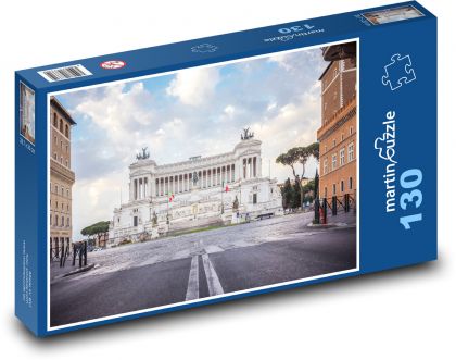 Řím - Itálie, památník - Puzzle 130 dílků, rozměr 28,7x20 cm