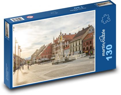 Maribor - Slovinsko, západ slunce - Puzzle 130 dílků, rozměr 28,7x20 cm
