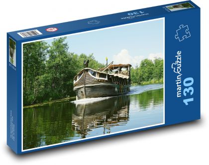 Boat - lake, cruise - Puzzle 130 pieces, size 28.7x20 cm 