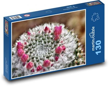Kaktusový kvet - kaktus, kvet - Puzzle 130 dielikov, rozmer 28,7x20 cm 