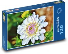 Jiřina - květ, zahrada Puzzle 130 dílků - 28,7 x 20 cm
