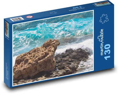 More - vlny, skaly - Puzzle 130 dielikov, rozmer 28,7x20 cm 