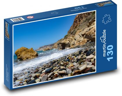 Kiesstrand - Meer, Felsen - Puzzle - 130 Teile