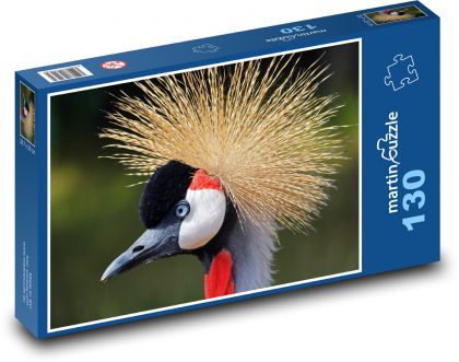 Jeřáb černý - pták, zvíře - Puzzle 130 dílků, rozměr 28,7x20 cm