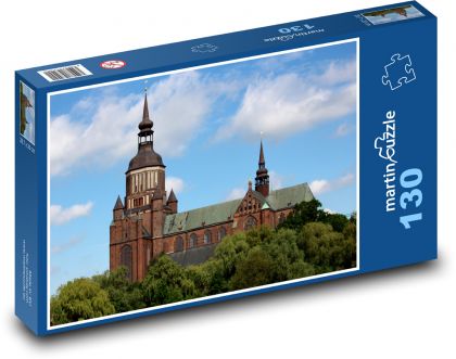 Kostol sv. Márie - architektúra, pamiatka - Puzzle 130 dielikov, rozmer 28,7x20 cm 