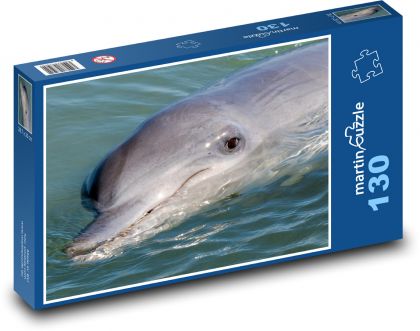 Delfín - zvíře, savec - Puzzle 130 dílků, rozměr 28,7x20 cm