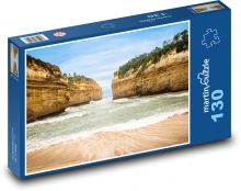 Oceán - pláž, skaly Puzzle 130 dielikov - 28,7 x 20 cm