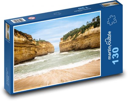 Oceán - pláž, skaly - Puzzle 130 dielikov, rozmer 28,7x20 cm 