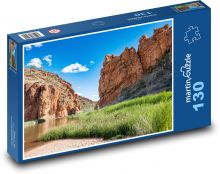 Jezioro - formacje górskie, skalne Puzzle 130 elementów - 28,7x20 cm
