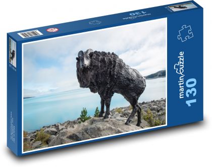 Himalaya Tahr - Statue, Lake Pukaki - Puzzle - 130 Teile