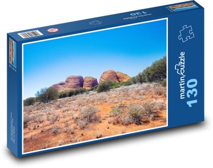 Kata Tjuta - skální útvary, poušť - Puzzle 130 dílků, rozměr 28,7x20 cm