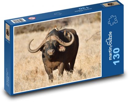 Büffel - Wildtier, Savanne - Puzzle - 130 Teile