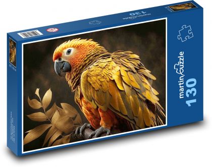 Papoušek - pták, zvíře - Puzzle 130 dílků, rozměr 28,7x20 cm