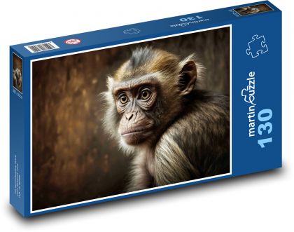 Opičí dítě - mládě, opice - Puzzle 130 dílků, rozměr 28,7x20 cm