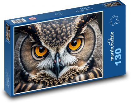 Owl - bird, animal - Puzzle 130 pieces, size 28.7x20 cm 