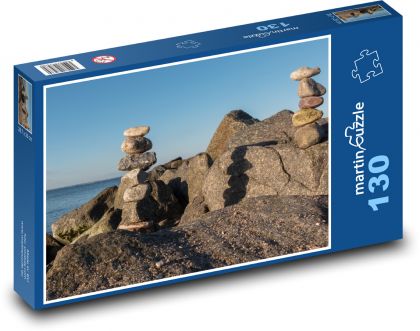 Pobřeží - moře, kameny - Puzzle 130 dílků, rozměr 28,7x20 cm