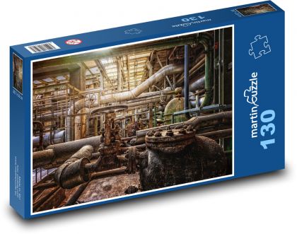 Fabryka - Budynek, Rura - Puzzle 130 elementów, rozmiar 28,7x20 cm