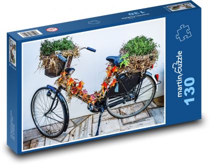 Fahrrad - Kräuterkorb, Dekoration - Puzzle - 130 Teile