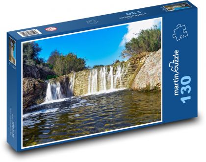 Waterfalls - river, nature - Puzzle 130 pieces, size 28.7x20 cm 