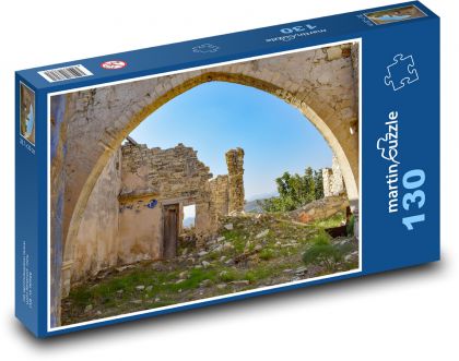 Ruiny - dům, v troskách - puzzle 130 dílků