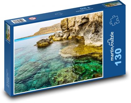 Cape Greco - skala, útes - Puzzle 130 dielikov, rozmer 28,7x20 cm 
