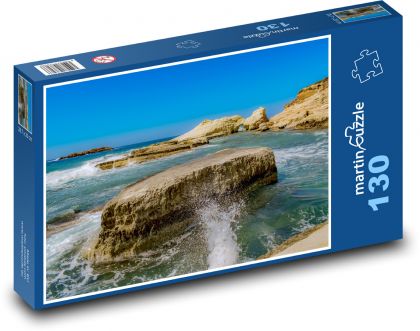 Skála - moře, vlny - Puzzle 130 dílků, rozměr 28,7x20 cm