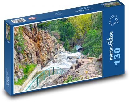 Wasserfall - Wald, Natur - Puzzle - 130 Teile
