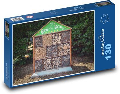 Bee hotel - hotel, house - Puzzle 130 pieces, size 28.7x20 cm 