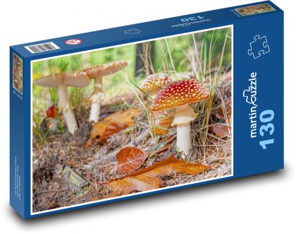 Muchomůrka - houba, les - puzzle 130 dílků