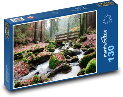 Teutoburský les - řeka, příroda - puzzle 130 dílků