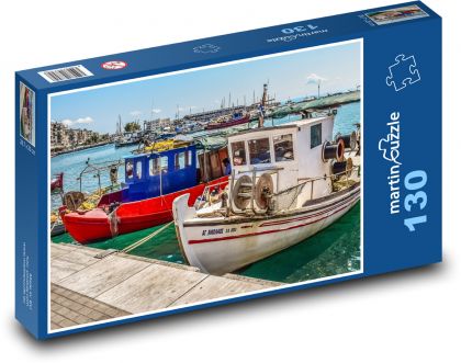 Lodě - přístav, dok - Puzzle 130 dílků, rozměr 28,7x20 cm