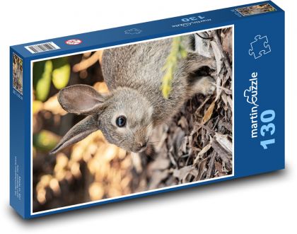 Królik - zwierzę, gryzoń - Puzzle 130 elementów, rozmiar 28,7x20 cm