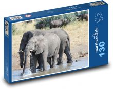 Sloni - Afrika, divoká zvěř Puzzle 130 dílků - 28,7 x 20 cm