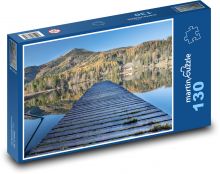 Jazero - mólo, hory Puzzle 130 dielikov - 28,7 x 20 cm 