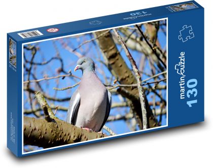 Holubica - vták, perie - Puzzle 130 dielikov, rozmer 28,7x20 cm 