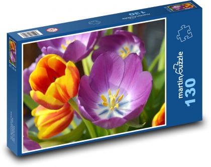 Tulipány - květ, jaro  - puzzle 130 dílků
