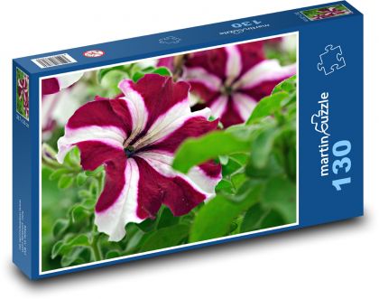Petunia - kwiaty, ogród - Puzzle 130 elementów, rozmiar 28,7x20 cm
