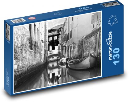 Benátky - Itálie, kanál - puzzle 130 dílků