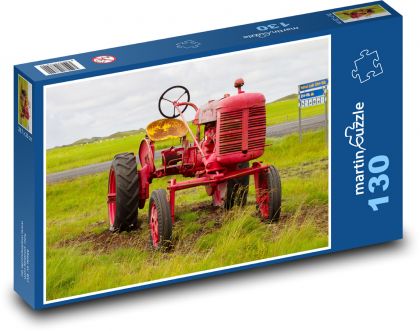 Traktor - krajina, Island - Puzzle 130 dílků, rozměr 28,7x20 cm