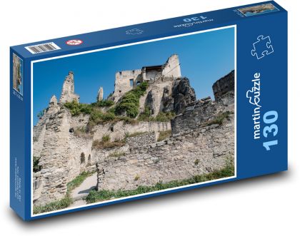 Zřícenina - zchátralý, stavba - puzzle 130 dílků