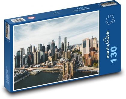 New York - panoráma města, budovy - Puzzle 130 dílků, rozměr 28,7x20 cm