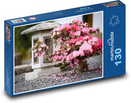 Azalee - Lampe, japanischer Garten - Puzzle - 130 Teile