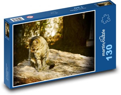 Mačka - domáce zviera, domáce zviera - Puzzle 130 dielikov, rozmer 28,7x20 cm 