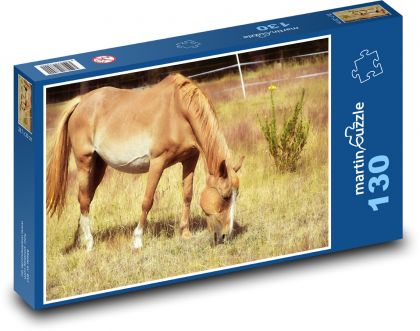 Kobyla - kůň, zvíře - Puzzle 130 dílků, rozměr 28,7x20 cm