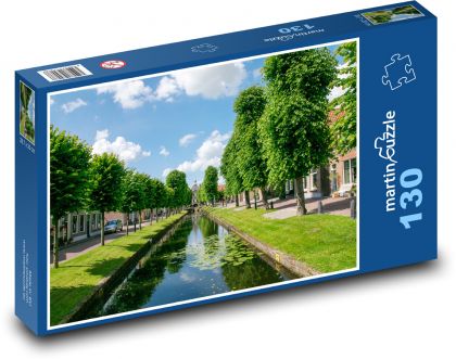 Kanal - Stadt, Park - Puzzle - 130 Teile