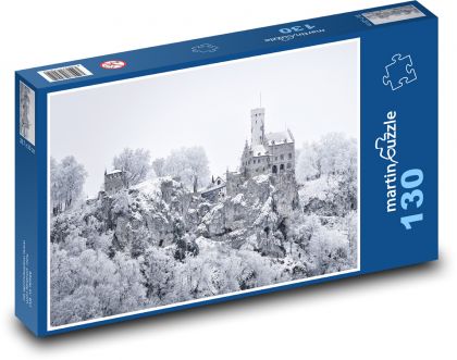 Schloss - Winter, Schnee - Puzzle - 130 Teile