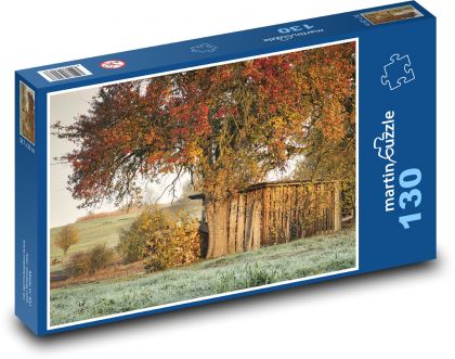 Strom - zima, krajina - Puzzle 130 dílků, rozměr 28,7x20 cm