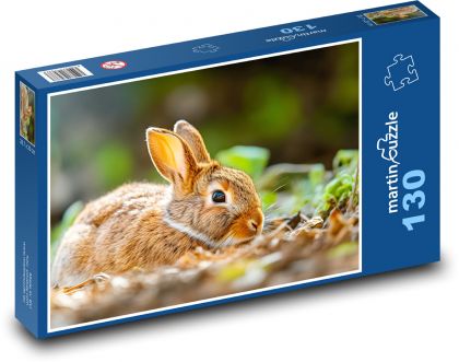 Rabbit - animal, mammal - Puzzle 130 pieces, size 28.7x20 cm 