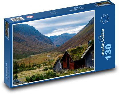 Norway - countryside, valley - Puzzle 130 pieces, size 28.7x20 cm 