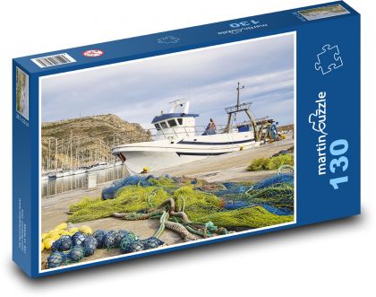 Fishing boat - sea, port - Puzzle 130 pieces, size 28.7x20 cm 